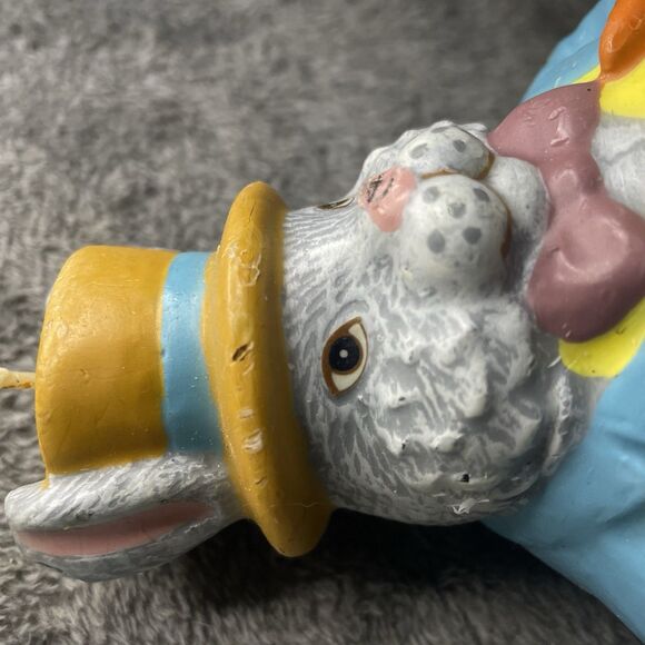 Easter Bunny Wax Candle Top Hat Vintage Mr. Bunny 6" Tall - Picture 4 of 7
